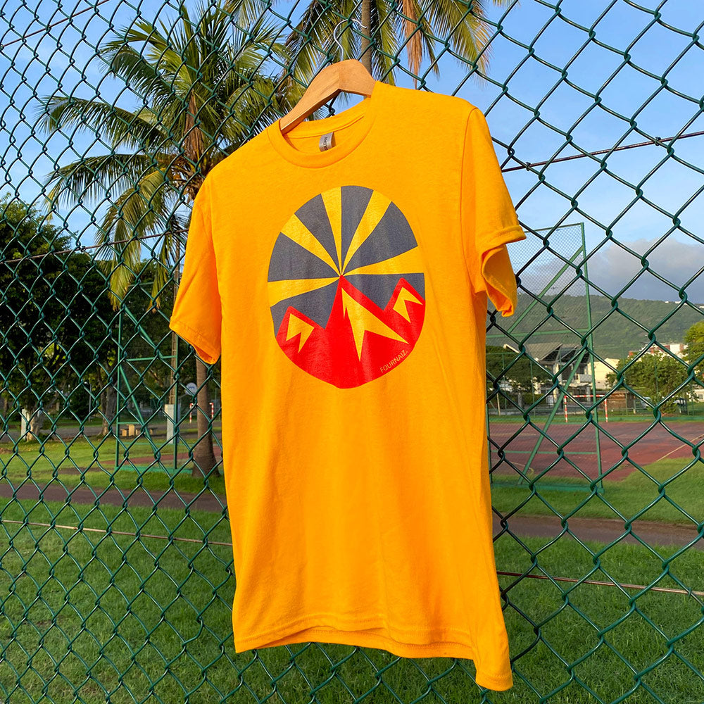 T-shirt Drapeau La Réunion Pitons
