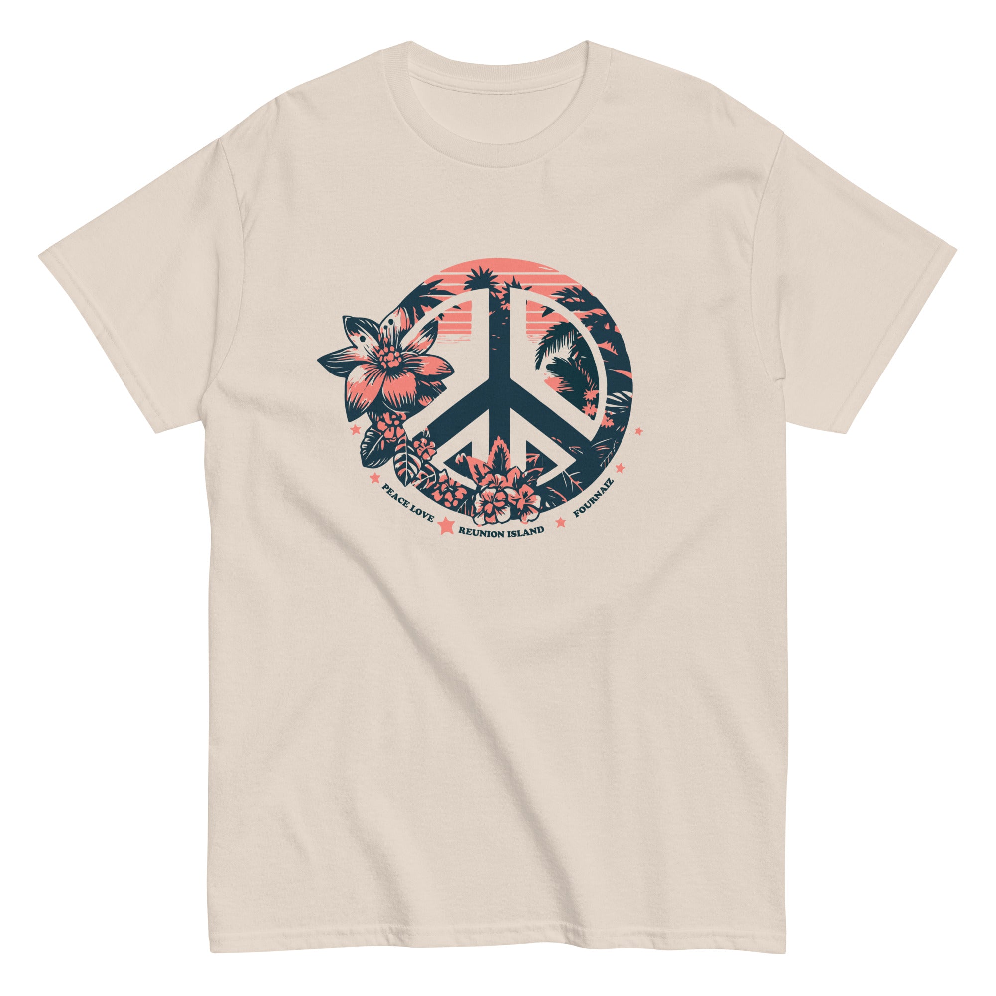 T-shirt Peace & Love Reunion Island (classique homme)