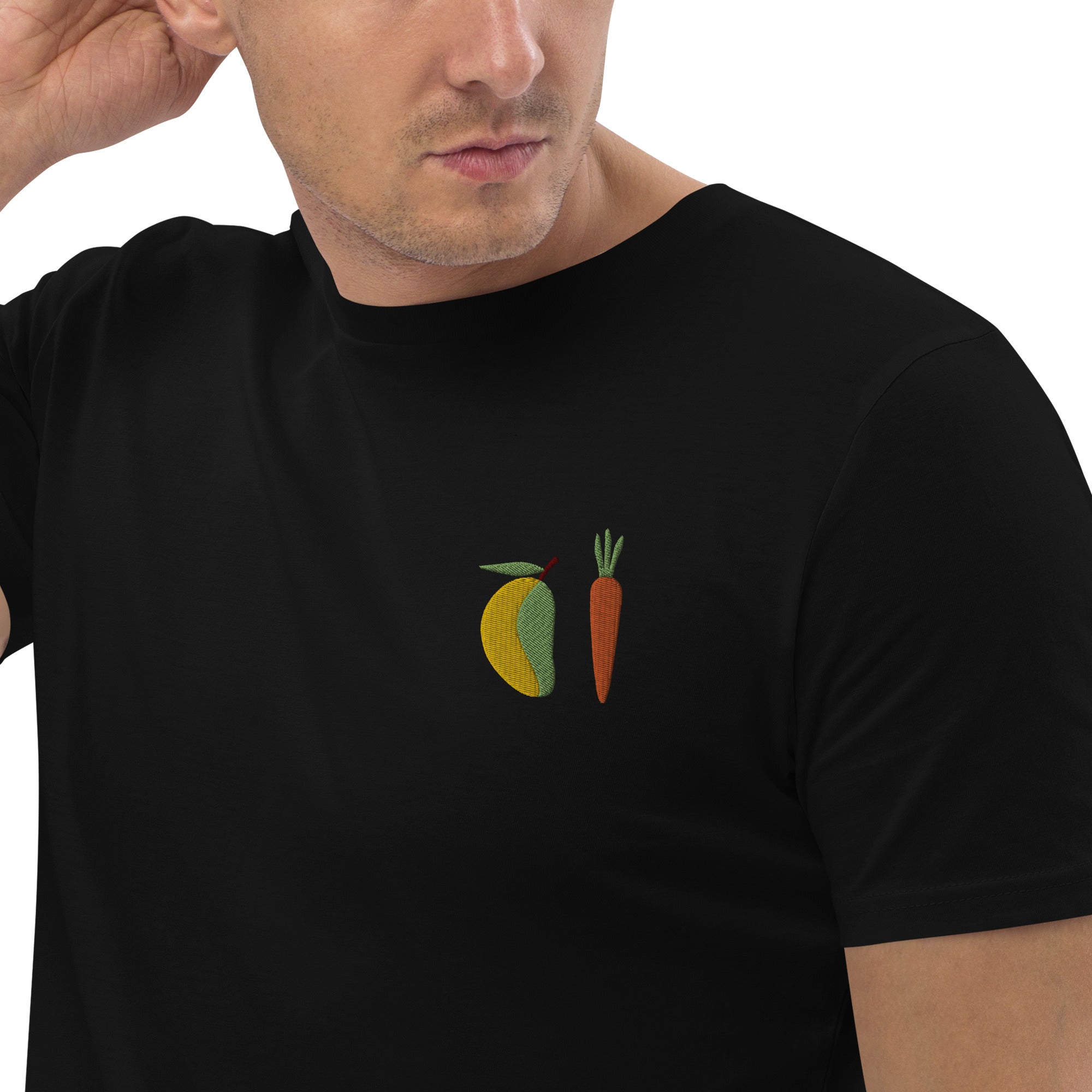 T-shirt Mangue Carotte Fruits (Coton Bio Brodé)